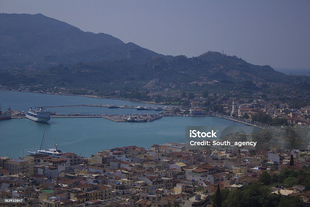 Zakynthos-Stadt - Lizenzfrei Blau Stock-Foto