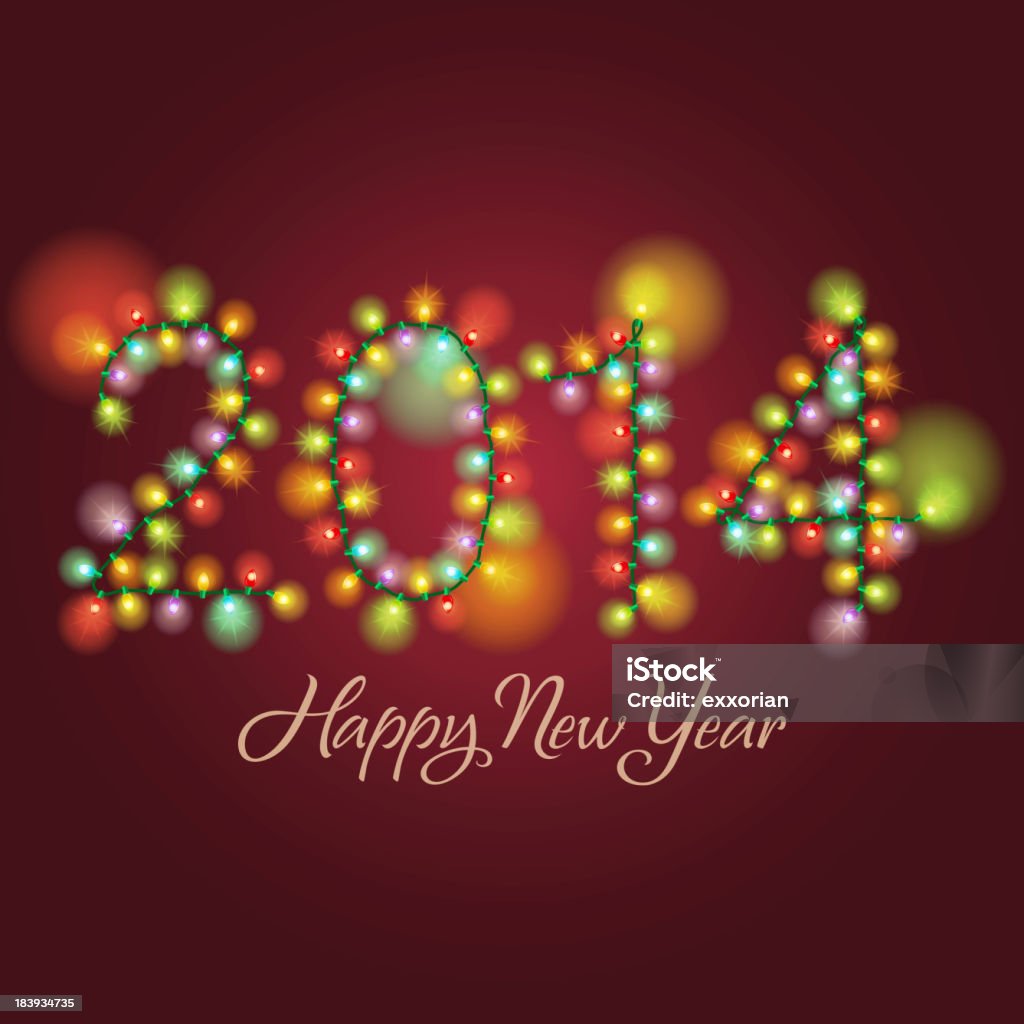 New Year Lighting Background New Year lighting background. 2014 stock vector