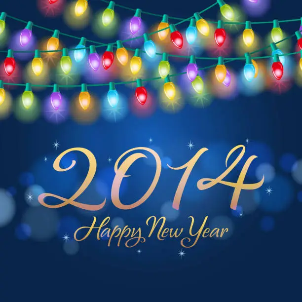 Vector illustration of New Year Colorful Lighting