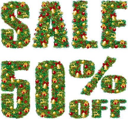 Christmas Sale 50% discount. EPS10.