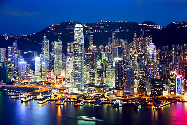 istock Hong Kong city at evening 183937650