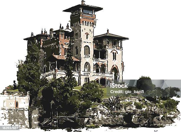 Manor — стоковая векторная графика и другие изображения на тему Вилла - Вилла, Загородный дом, Италия