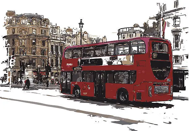 Vector illustration of london bus