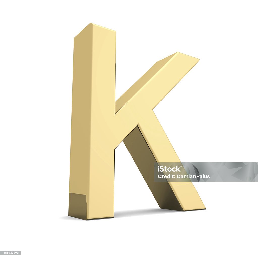 Gold Lettre K - Photo de Lettre K libre de droits