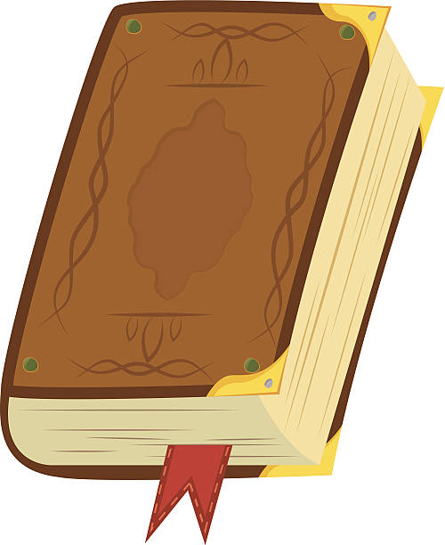 ilustraciones, imágenes clip art, dibujos animados e iconos de stock de magia de libro de cuero - book cover old book magic