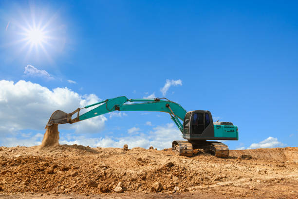 istock Crawler Excavator digging the soil In the construction site 1839406734