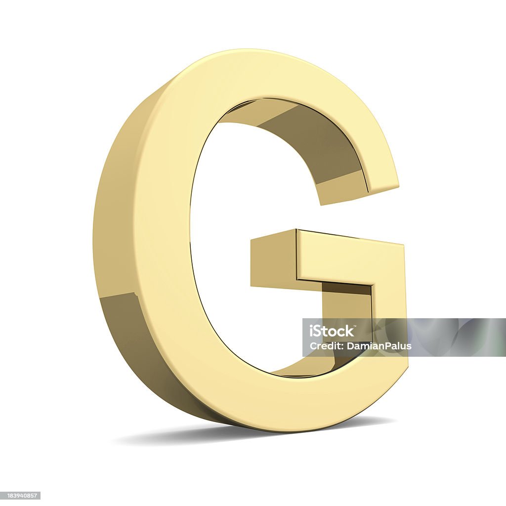 Gold Litera G - Zbiór zdjęć royalty-free (Alfabet)