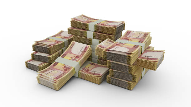 istock Stack of 1000 Afghan Afghanis notes. 3D rendering of bundles of banknotes 1839409326