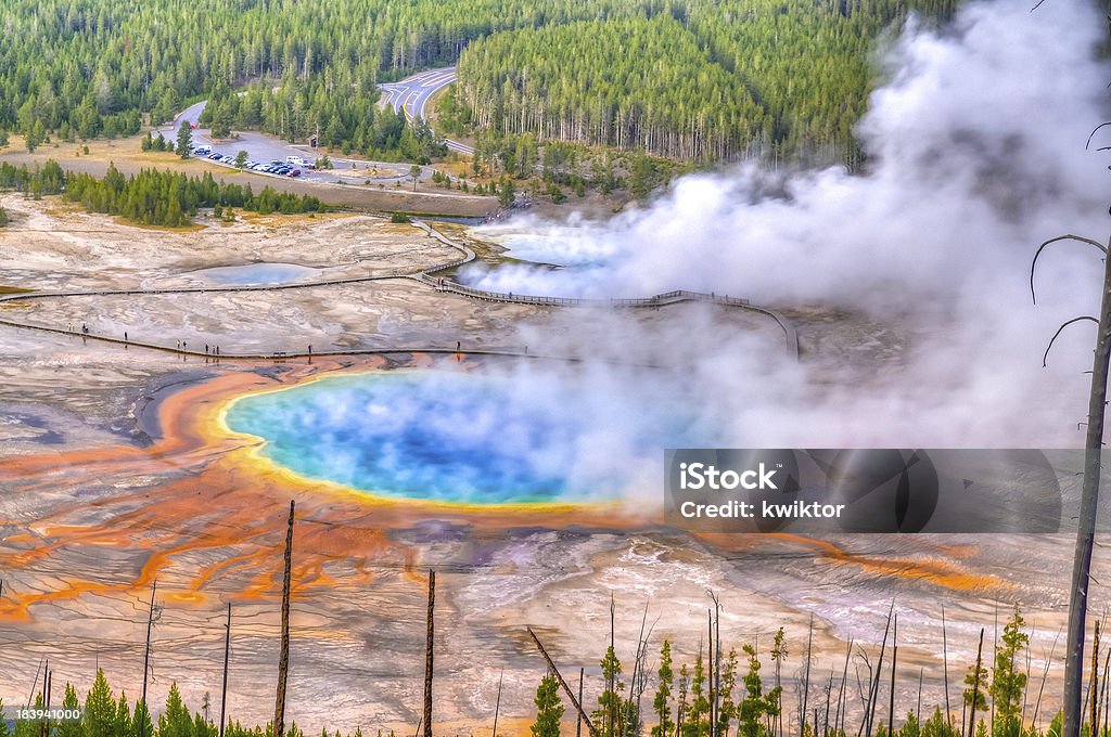 Grand Prismatic-von oben - Lizenzfrei Bildhintergrund Stock-Foto