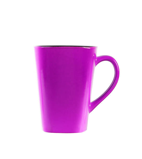 istock Purple mug isolated on white background 183941089