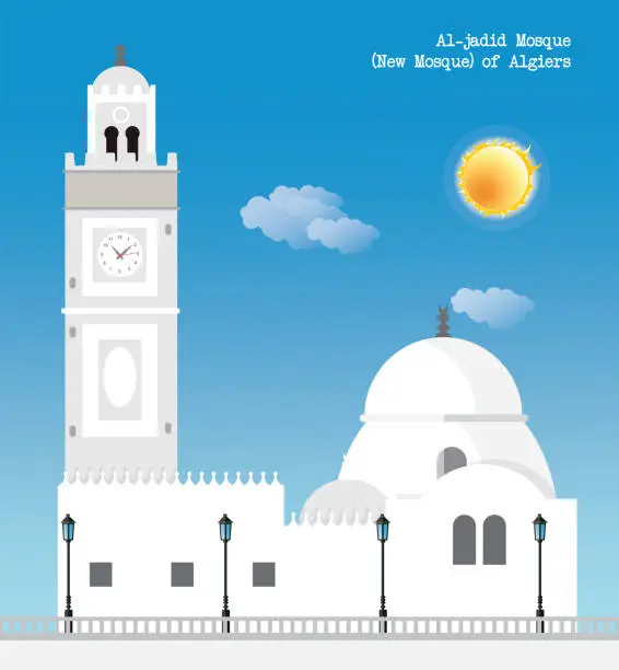 Vector illustration of Algeria Mosque, Djamaa el Djedid