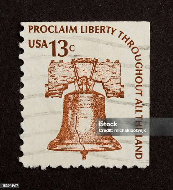 Stamp Isolated On Black Stock Photo - Download Image Now - Antique, Black Color, Collection