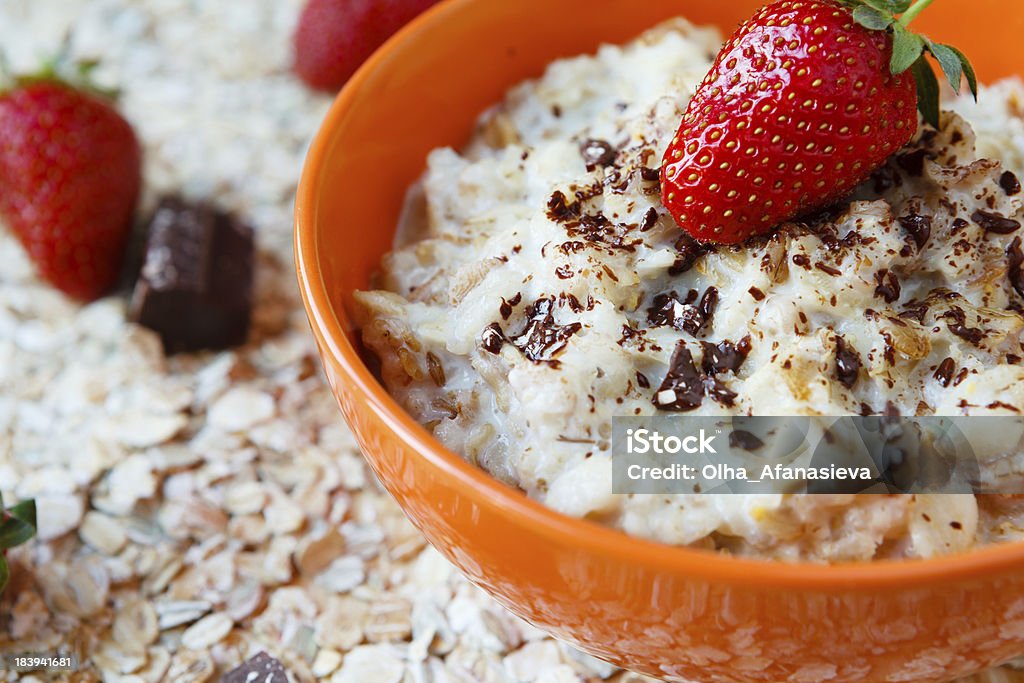 porridge with fruit, healthy breakfast porridge with fruit, healthy breakfast, food closeup Berry Fruit Stock Photo