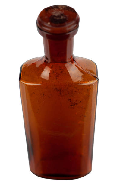 istock Retro vintage apothecary brown glass bottle 1839443789