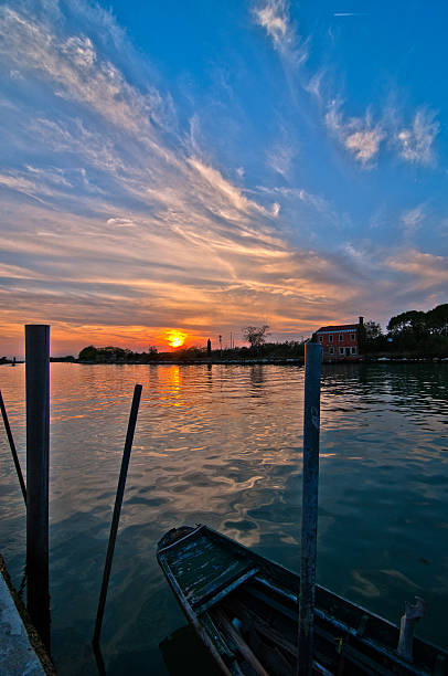 istock Italy Venice Burano island sunset 183945006