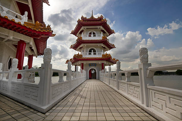 istock Bridge to Pagoda at Chinese Garden 183949294