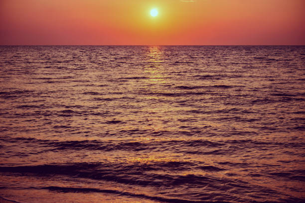 Fantastic ocean and sunset sky