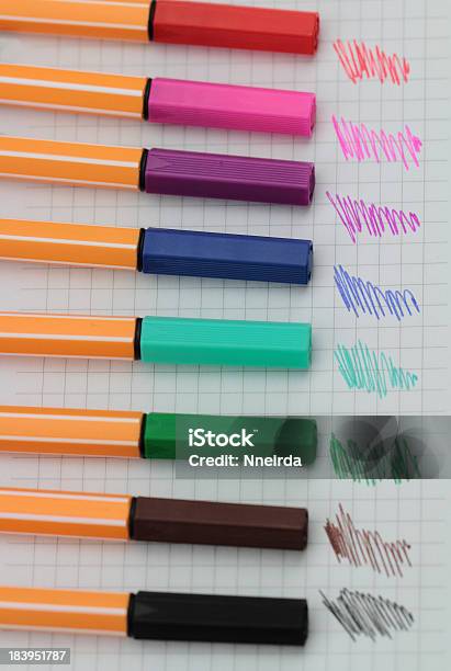 Colore Penna - Fotografie stock e altre immagini di Astratto - Astratto, Blu, Carta