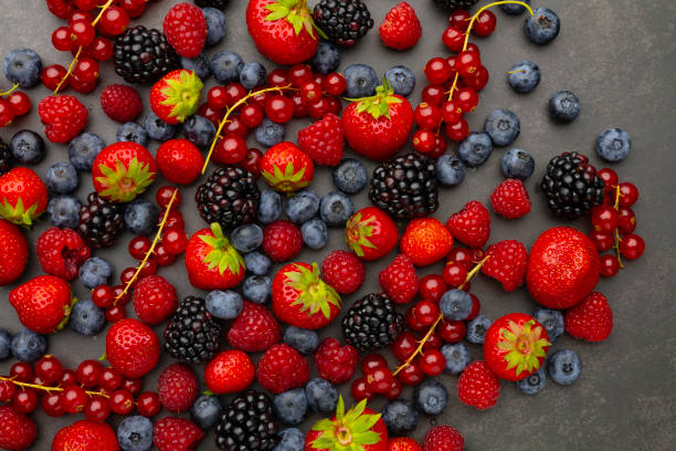 istock Berries. Various colorful berries Strawberry, Raspberry, Blackberry, Blueberry close-up Bio Fruits, Healthy eating, 1839518120