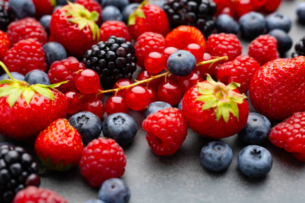 istock Berries. Various colorful berries Strawberry, Raspberry, Blackberry, Blueberry close-up Bio Fruits, Healthy eating, 1839518151