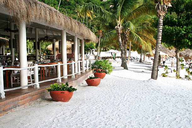 istock Beach restaurant and bar in St Lucia 183952066