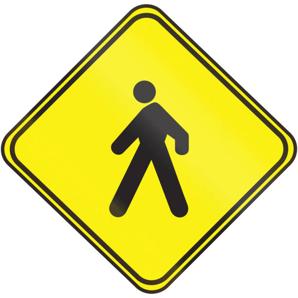 istock Road sign used in Uruguay - Pedestrian Crossing 1839523820
