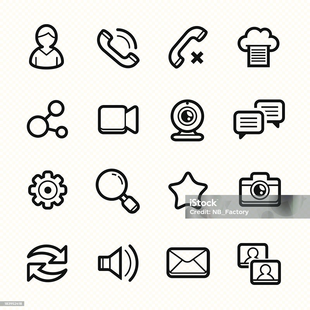 Social-Media-Symbole-set zwei Vektor-illustration # - Lizenzfrei Cloud Computing Vektorgrafik