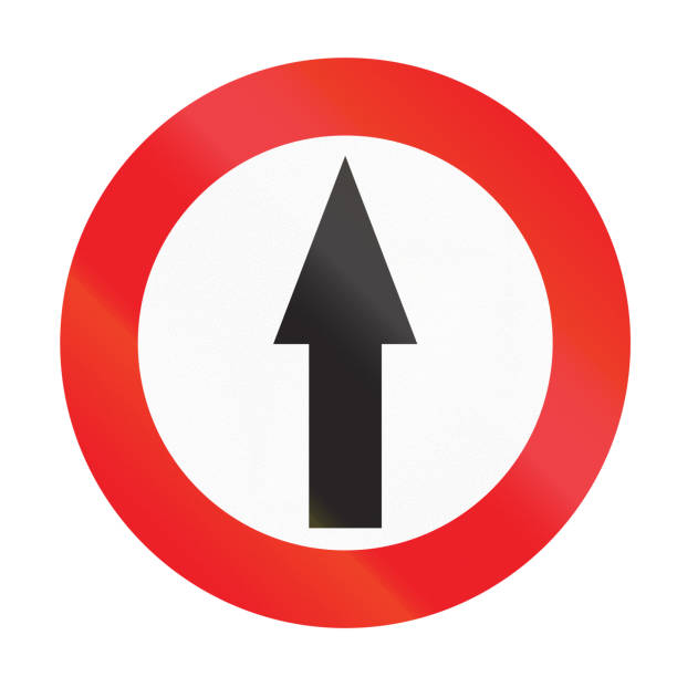 istock Road sign used in Uruguay -  Proceed straight 1839535024
