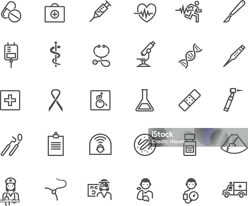 Icônes de soins de santé et médecine - clipart vectoriel de Seringue libre de droits