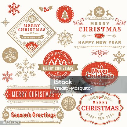 istock Christmas Labels and Elements 183954307