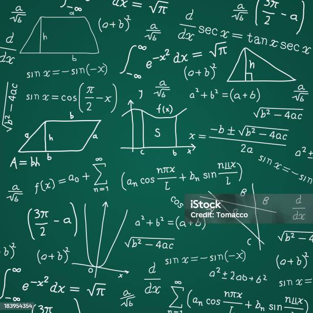 Расчеты Формула Расчета Blackboard — стоковая векторная графика и другие изображения на тему Математическая формула - Математическая формула, Геометрическая форма, Геометрия