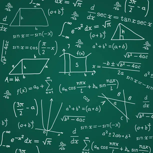 Vector illustration of Math Formula Blackboard Calculation