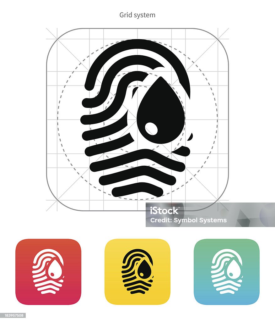 Damage fingerprint icon. Damage fingerprint icon. Vector illustration. Accessibility stock vector