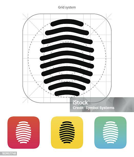 Fingerprint Arch Type Icon Stock Illustration - Download Image Now - Accessibility, Authority, Bar Code Reader