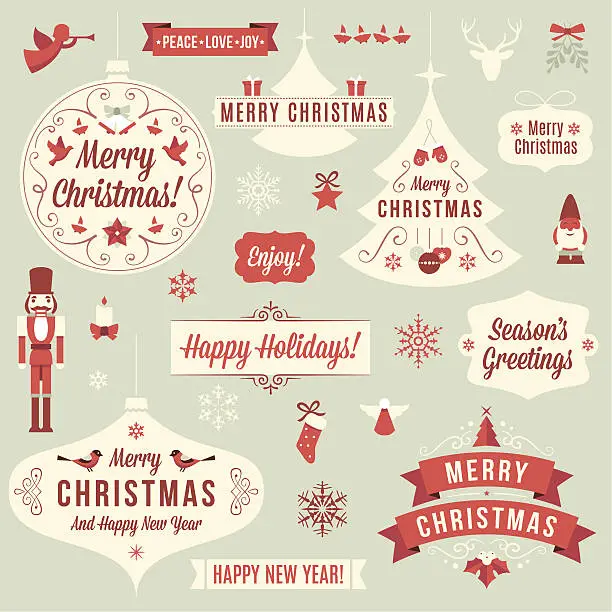 Vector illustration of Christmas Design Elements