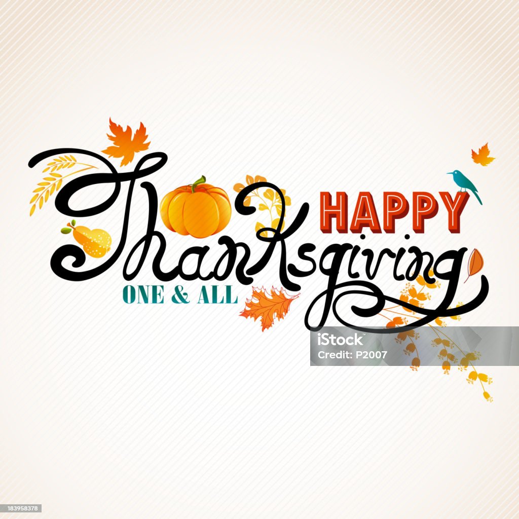Happy Thanksgiving. - arte vectorial de Alimento libre de derechos