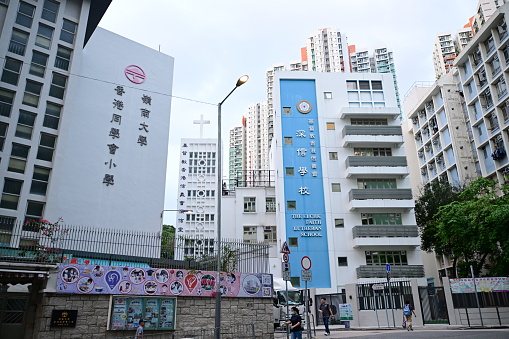 Tainan, Taiwan- August 29, 2023: View of National Cheng Kung University College of Medicine Building in Tainan, Taiwan.