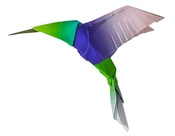 istock Origami flying hummingbird 183960564