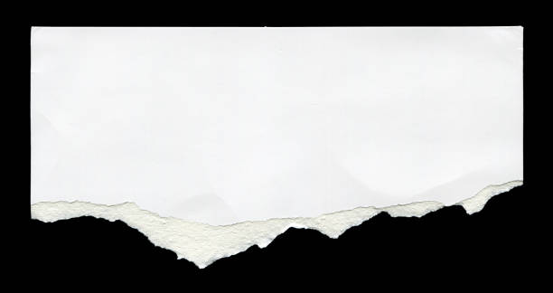 istock Cut or torn paper background textured isolated 1839618084