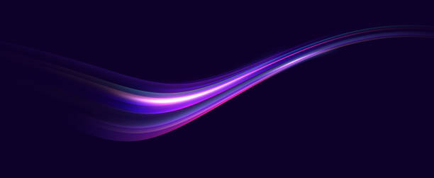 istock Neon speed lines. Dynamic light motion traces. Light trace wave, trace line.Futuristic neon light lines. Light movement effect, Neon speed lines. 1839628669