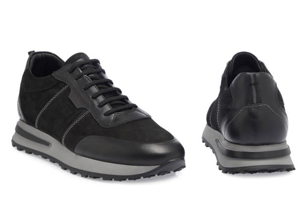 Black Sneakers On White Background