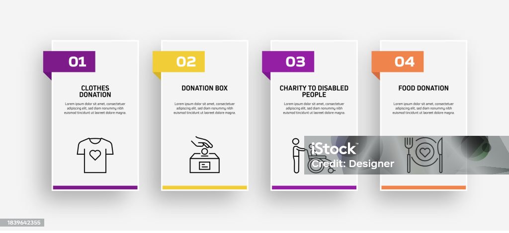 Process Donate Charity And Donation Related Process Infographic Template Process ...