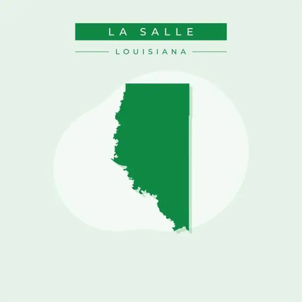 Vector illustration of Vector illustration vector of La Salle map Louisiana