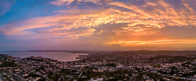 Dramatic sunset over Torquay Coast