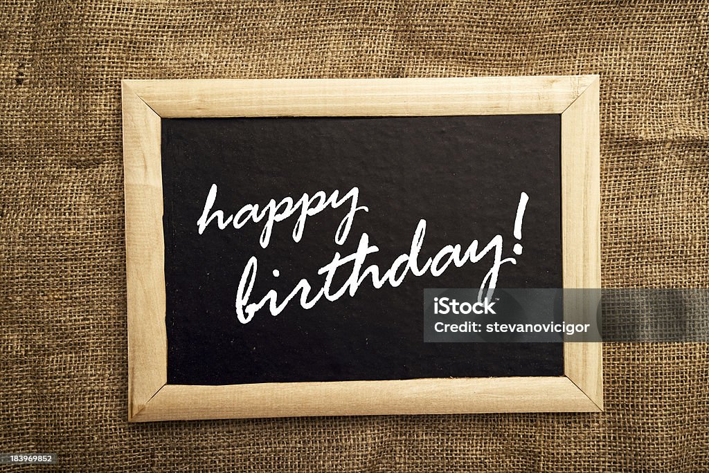 Feliz aniversário nota - Foto de stock de Aniversário royalty-free