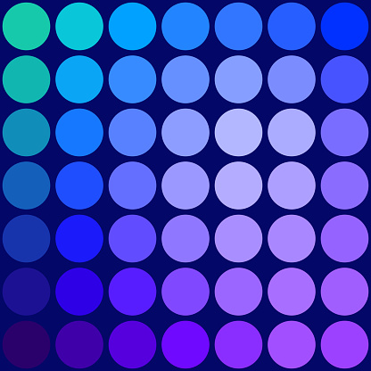 Background of solid blue-green circles palette