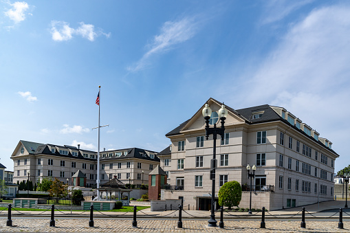 Augusta, ME - June 9, 2019: Historic Blaine House Governor's Mansion in Augusta, Maine