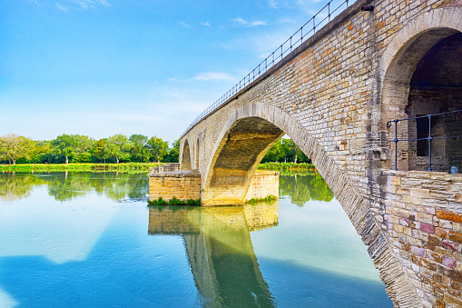 The Pont Saint-Benezet is a famous destroyed medieval bridge in Avignon, France