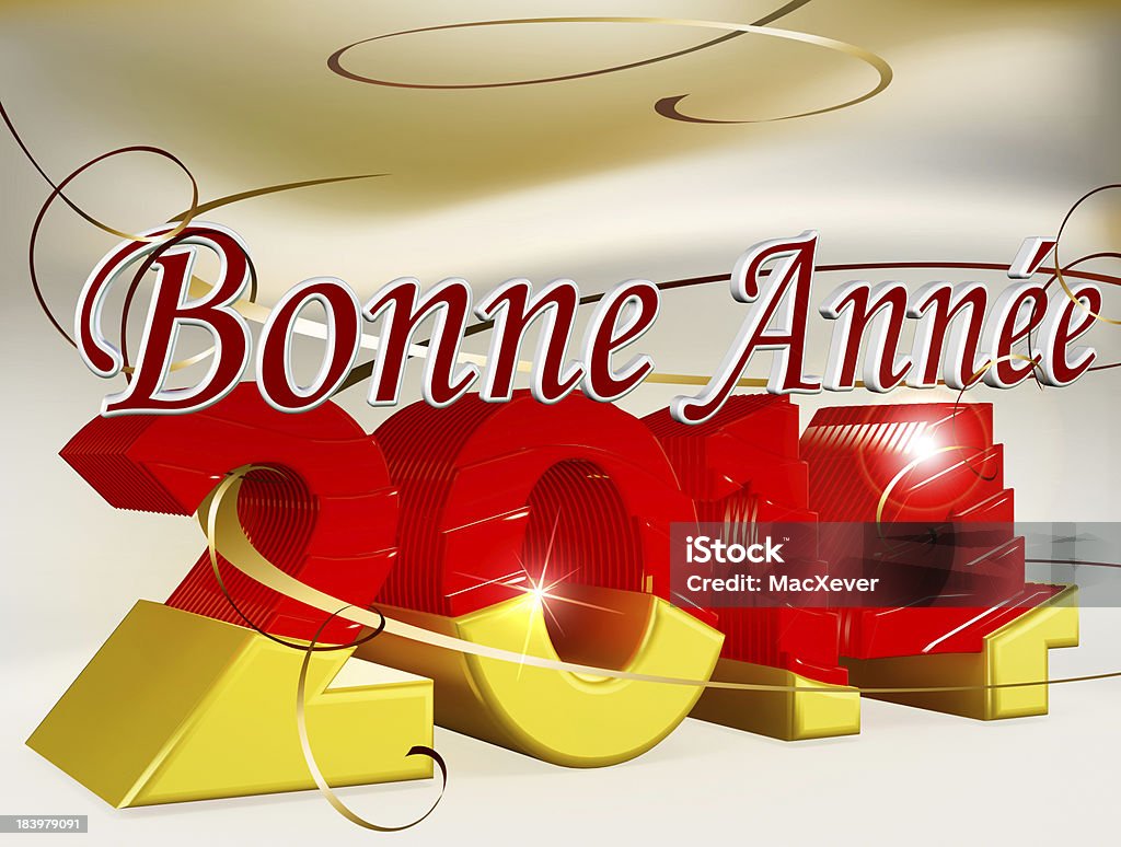 Bonne Année 2014 - Lizenzfrei Französische Kultur Stock-Foto