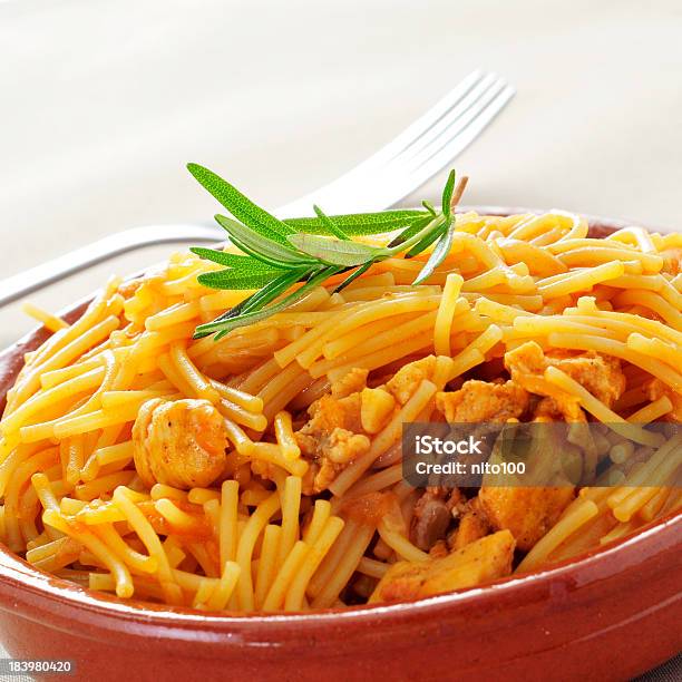 Spanish Noodles With Chicken Stock Photo - Download Image Now - Buffet, Carbohydrate - Food Type, Chicken Meat